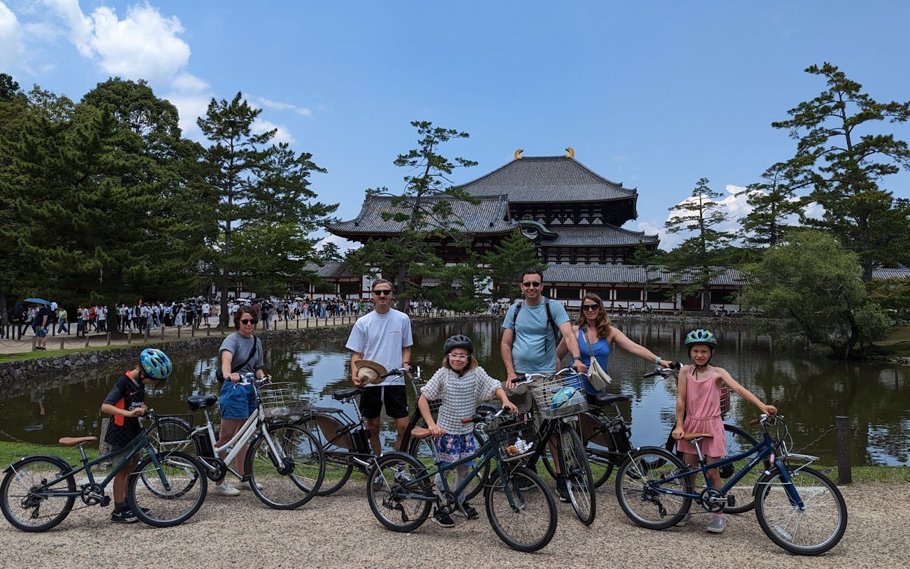 privétour per e-bike voor gezinnen in nara, inclusief lunch en kinderzitjes-3