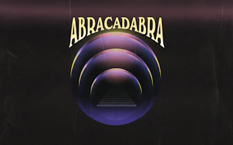 Abracadabra event poster with concentric circles at Pacha on Wednesdays.