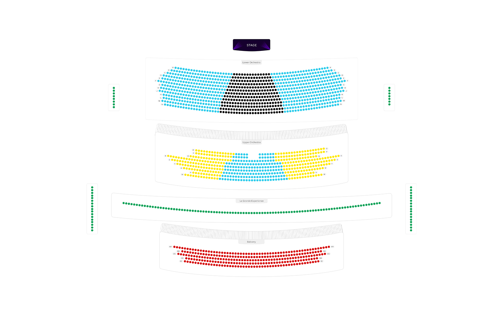 O Theater seating plan image