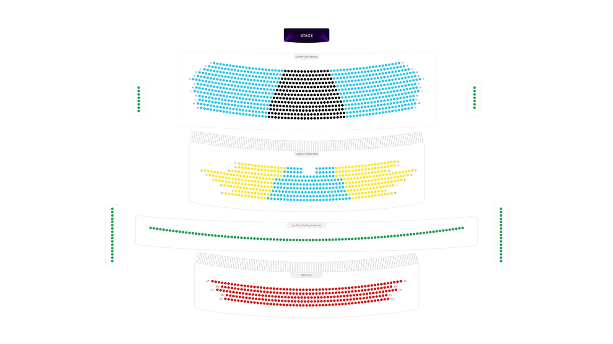 O Theater seating plan image