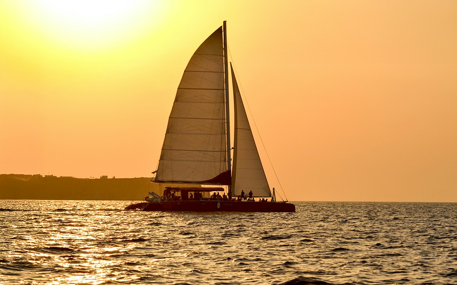 Sunset cruise in Santorini