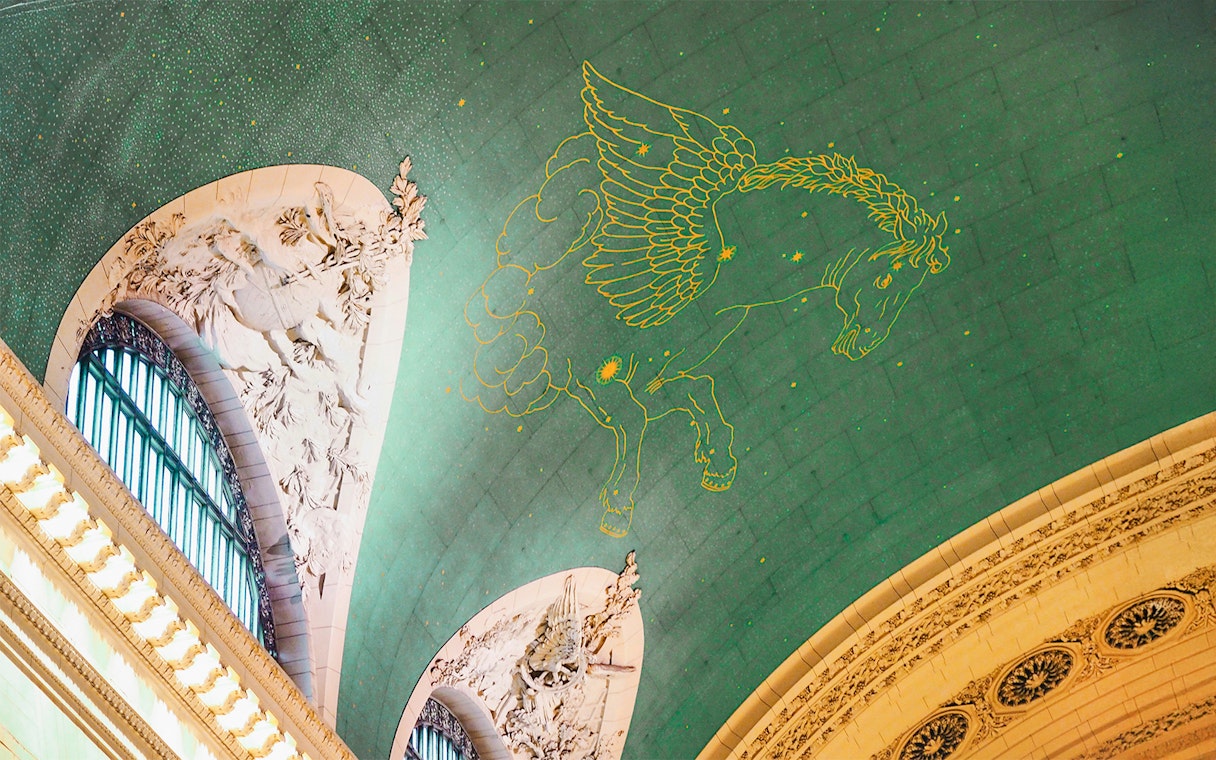 Celestial ceiling with Pegasus constellation at Grand Central Station, New York.