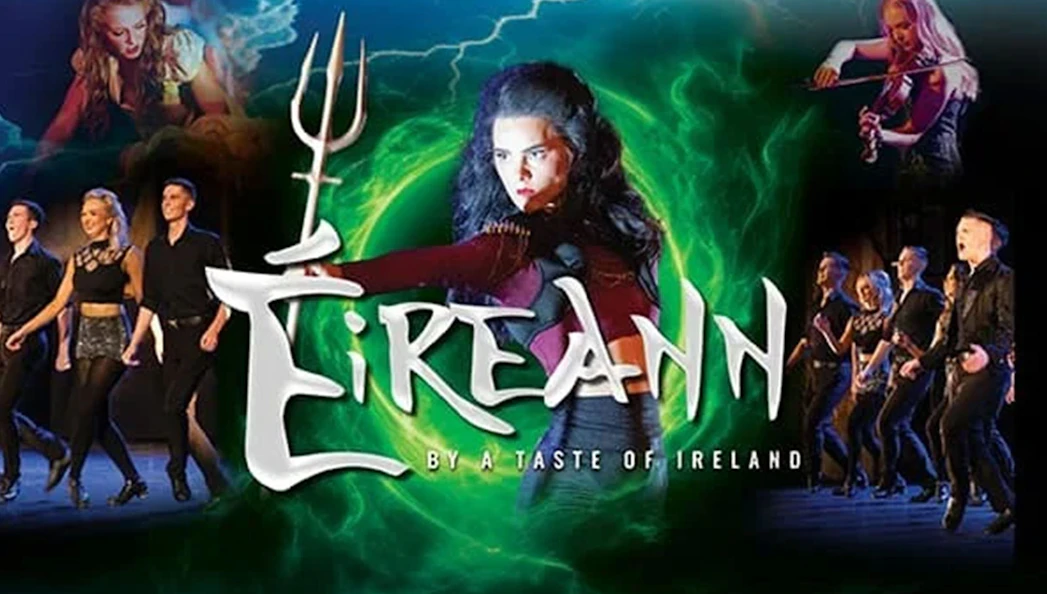 Irish dance and music performance with dancers and musicians, Éireann show.