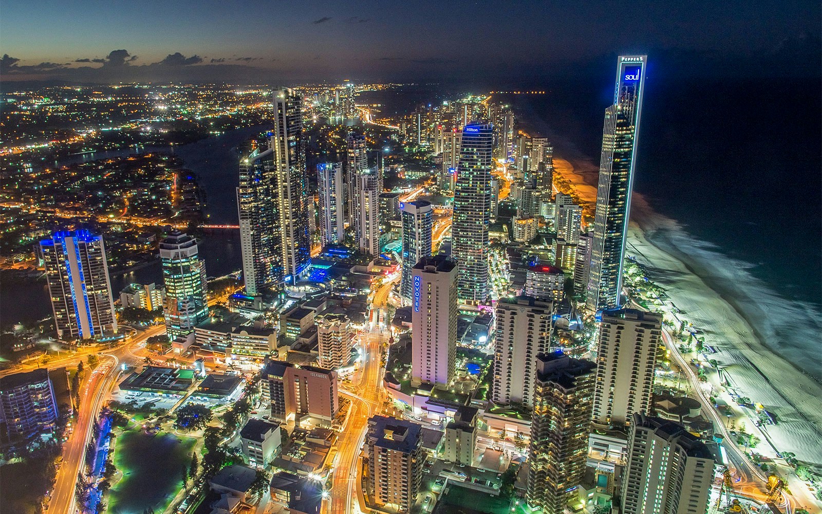 SkyPoint after dark