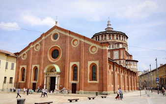 Santa Maria delle Grazie church exterior in Milan, home to The Last Supper painting.