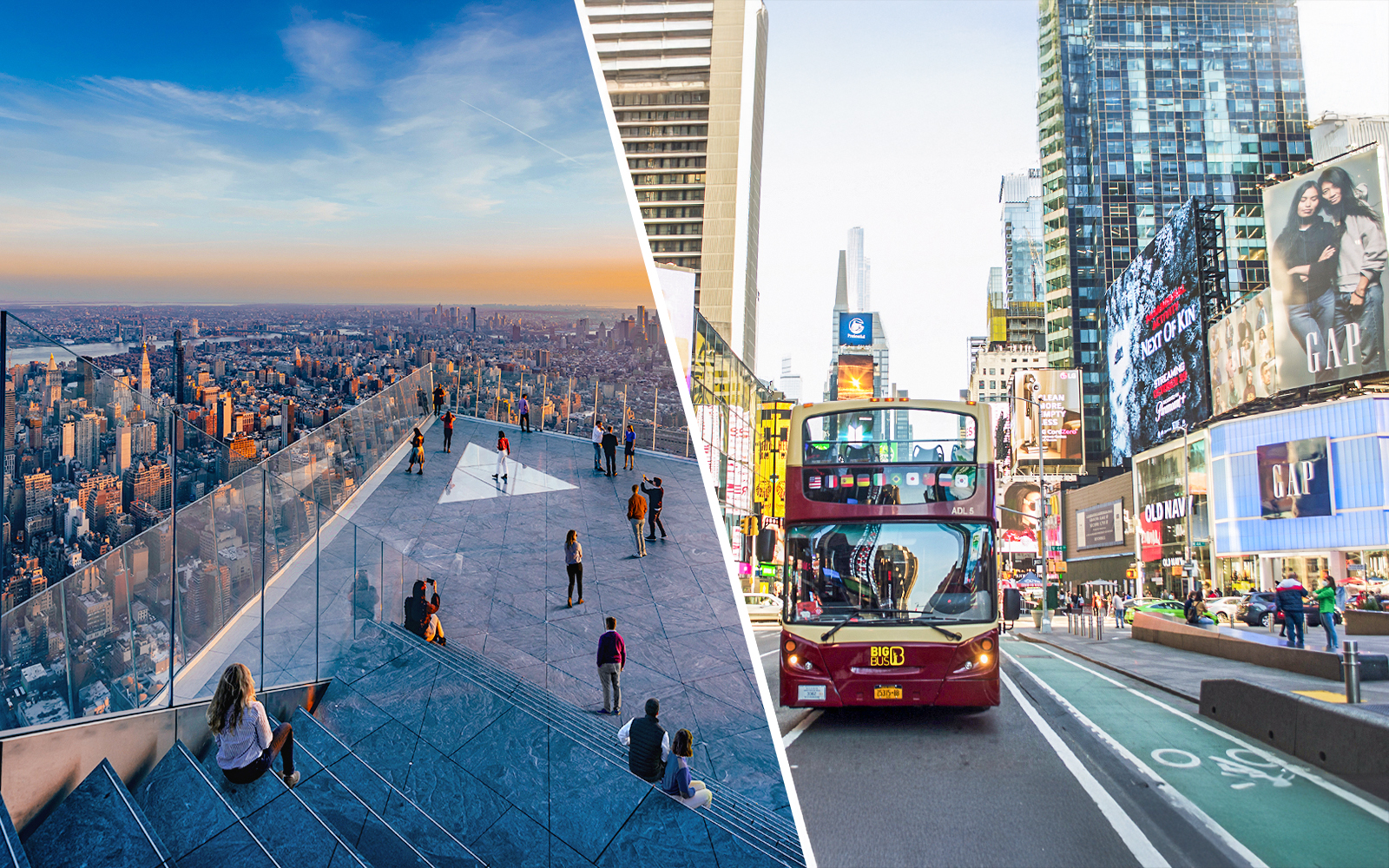 Combo (Save 10%): Edge Observation Deck Tickets + Big Bus New York Hop-On Hop-Off Bus Tour