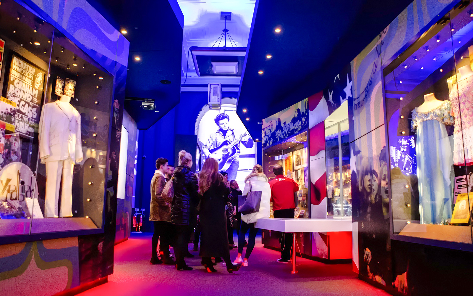 Visitors exploring exhibits at the British Music Experience in Liverpool.