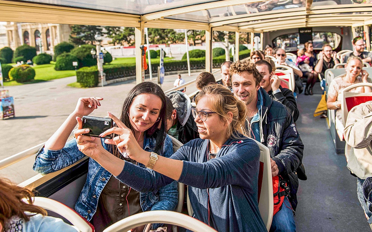 Participants enjoying a Big Bus Hop-On Hop-Off Tour in Vienna.