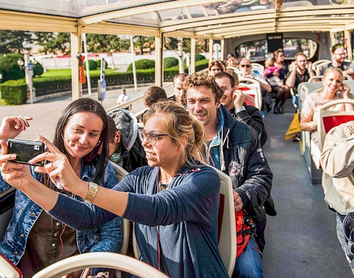 Big Bus tour participants exploring Vienna's historic landmarks and cityscape.