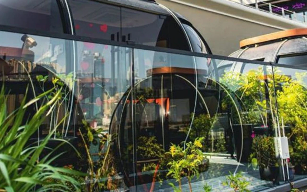 Privates Pod-Dinner-Erlebnis in Dubai mit einem 4-Gänge-Menü mit panasiatischen Gerichten und Blick auf die Skyline — 6