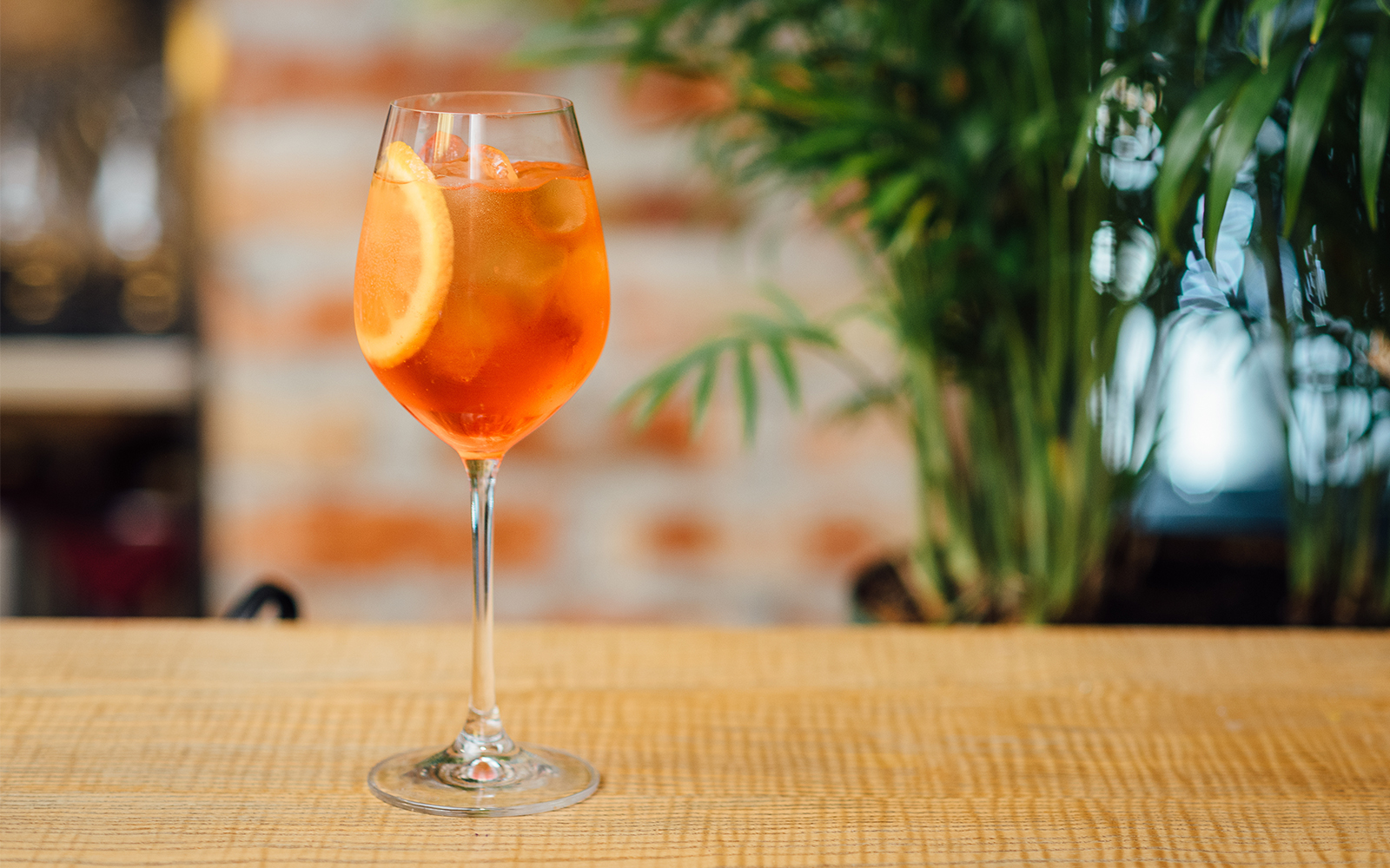 Cirus Spritz kept on a table