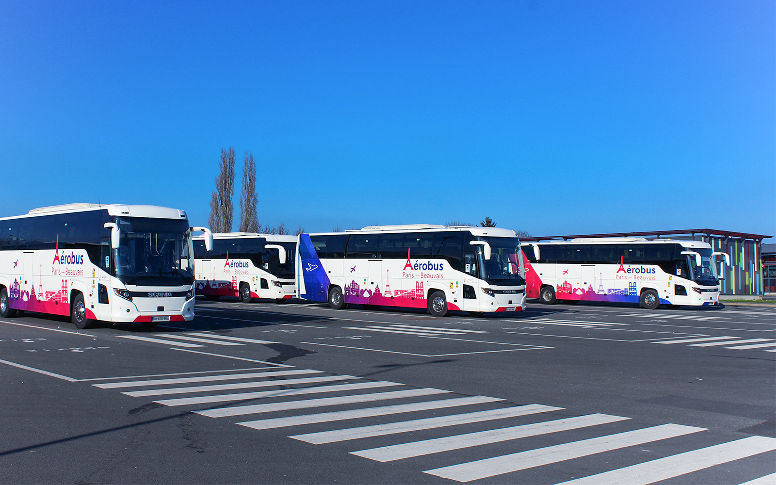 Aerobus at Paris Beauvais Airport for transfers to Saint-Denis University.