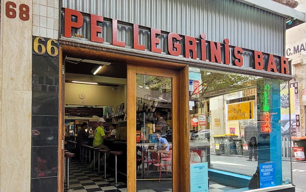 Pellegrini's Espresso Bar in Melbourne on a on a Guided Walking Tour