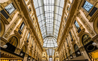 Galleria Vittorio Emanuele II interior, Milan city exploration game.