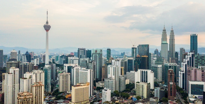 KL Tower in Malaysia's skyline.
