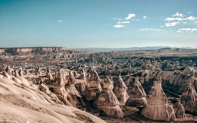 Fairy chimneys in Cappadocia's unique landscape during the Green Tour.