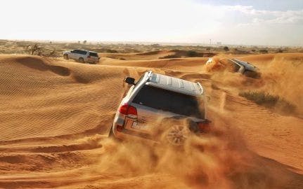 woestijnsafari in ras al khaimah met duinbashen, kameelrijden, sandboarden, barbecue-diner en vervoer-2