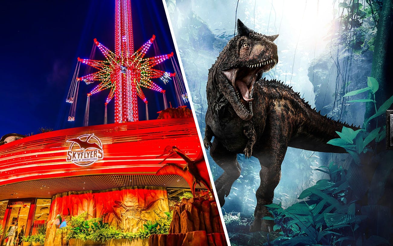 combo: skyflyers bangkok + entrada para o jurassic world-1