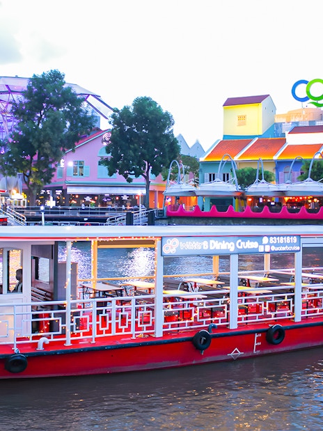 Singapore River Cruise boat by WaterB near Clarke Quay.