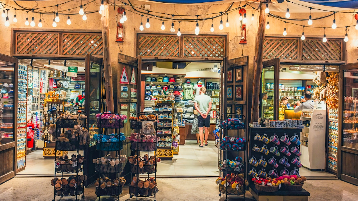 souvenirs displayed at a shop