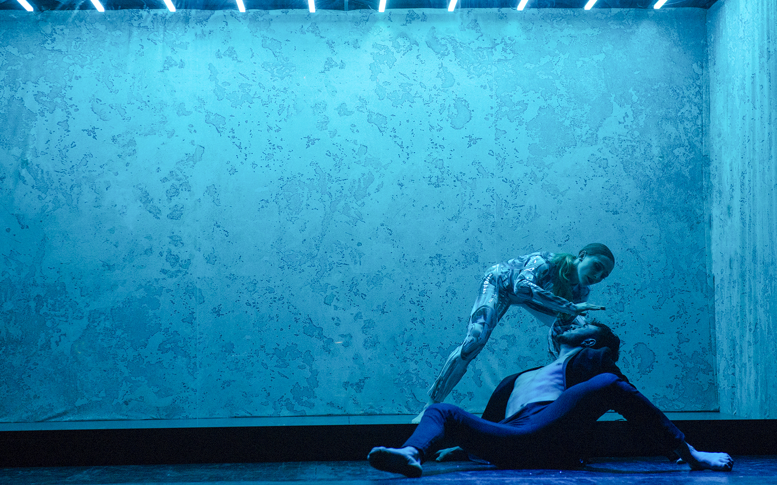 Dancers performing at Paradis Latin festive show in Paris.