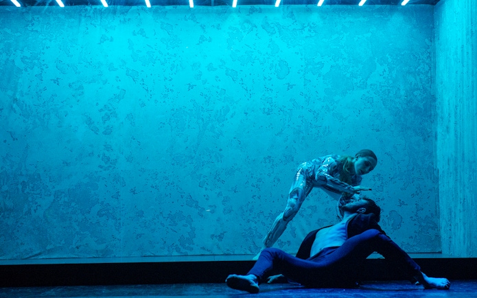 Dancers performing at Paradis Latin festive show in Paris.