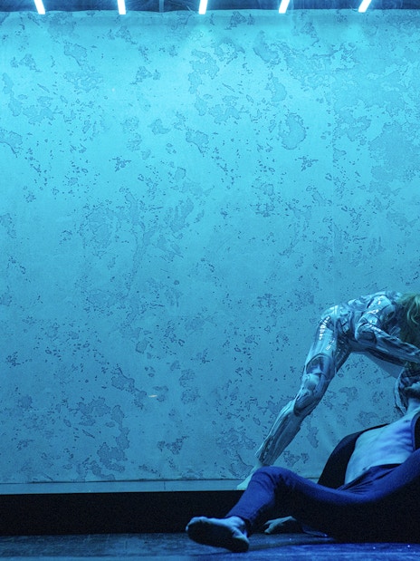 Dancers performing at Paradis Latin festive show in Paris.