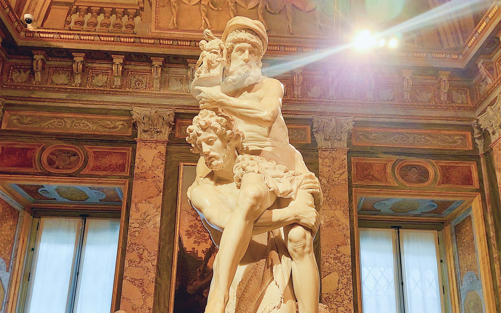 Aeneas, Anchises, and Ascanius sculpture at Borghese Gallery, Rome.