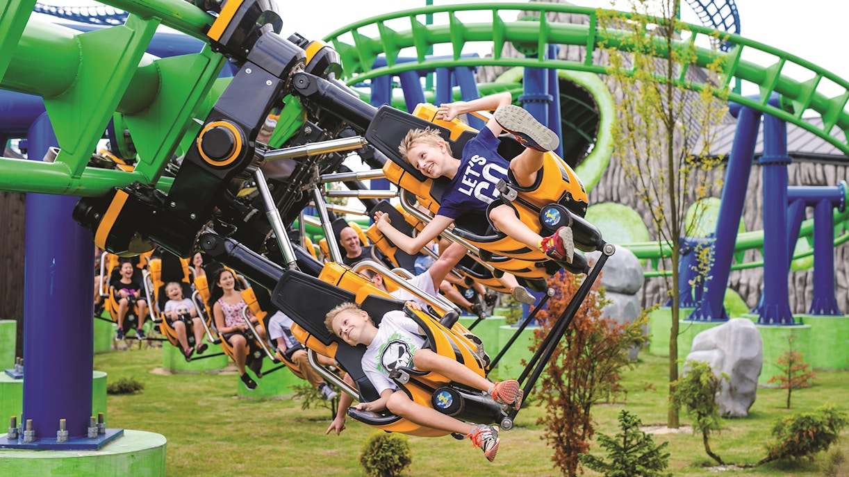 Roller coaster at Energylandia Amusement Park, Zator, with fast track entry and transfers from Krakow.