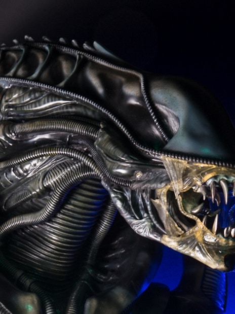 Alien creature model at Fantacinema Museum, Genoa.
