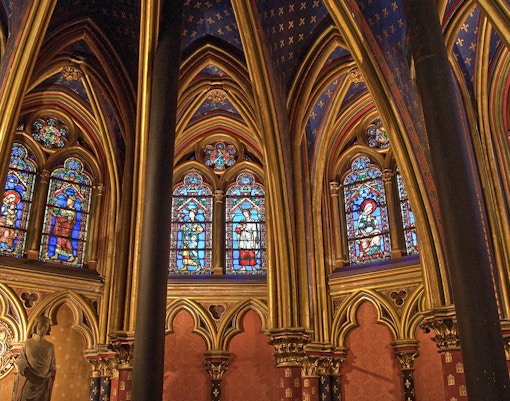 Stained Glass windows at Lower Chapels in Sainte Chapelle