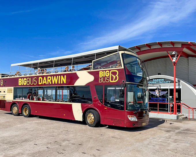 Combo: Darwin Hop-On Hop-Off Bus Tour + Royal Flying Doctor Service + Crocosaurus Cove Tickets