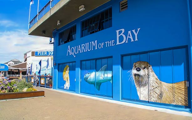 Aquarium of the Bay entrance at Pier 39, San Francisco, part of CityPASS attractions.