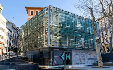 Theodosius Cistern exterior with modern glass facade in Istanbul.