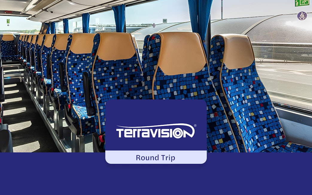 Terravision bus interior for Bergamo Airport to Milan Centrale transfer.