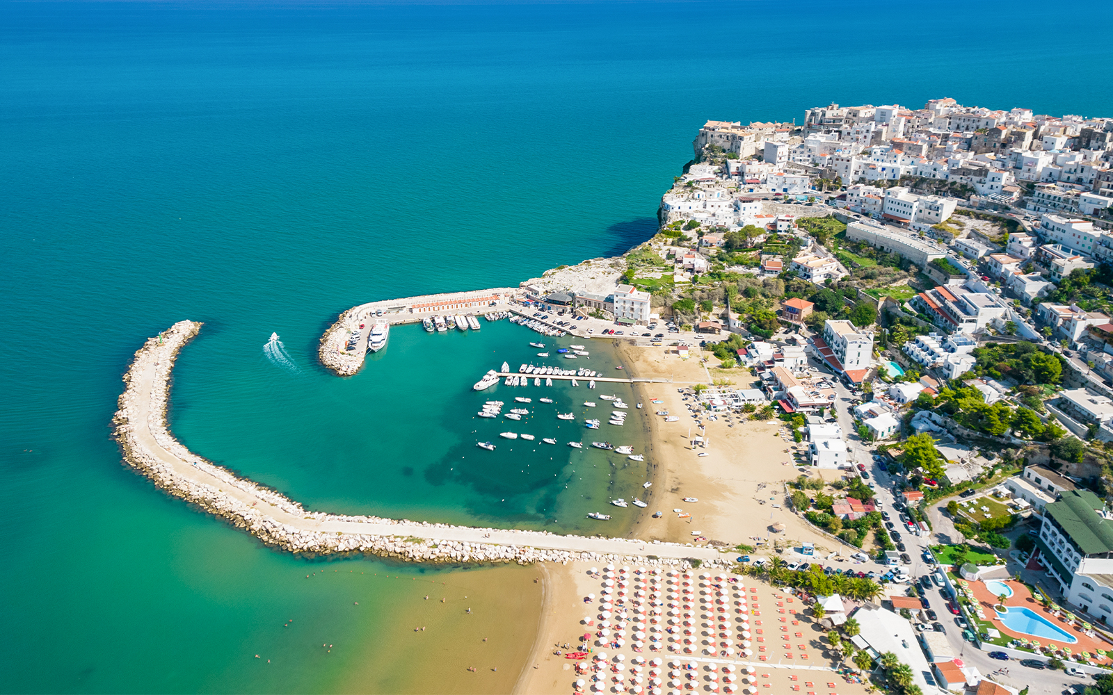 Aerial view of Peschici Port