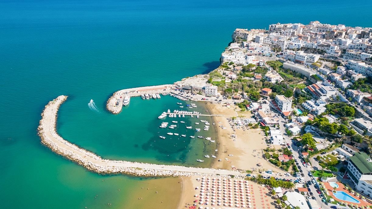 Aerial view of Peschici Port