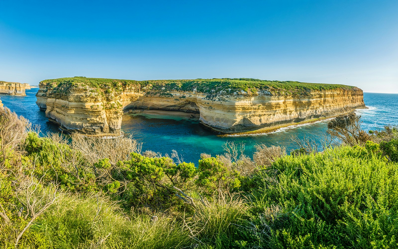 Mutton Bird Point coastal view along Great Ocean Road, Australia.