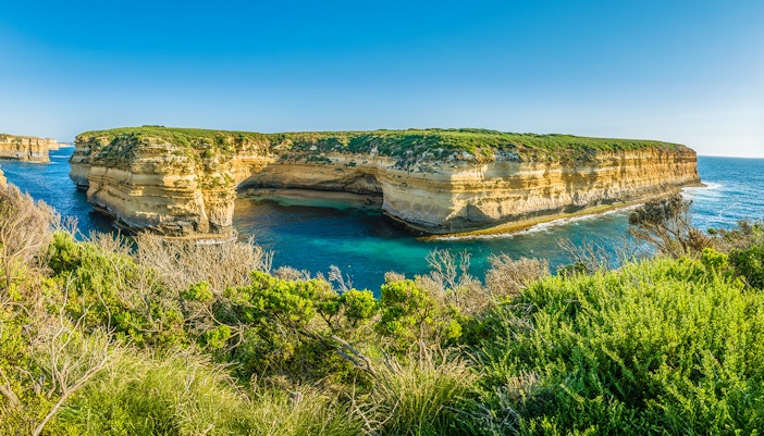 Mutton Bird Point coastal view along Great Ocean Road, Australia.