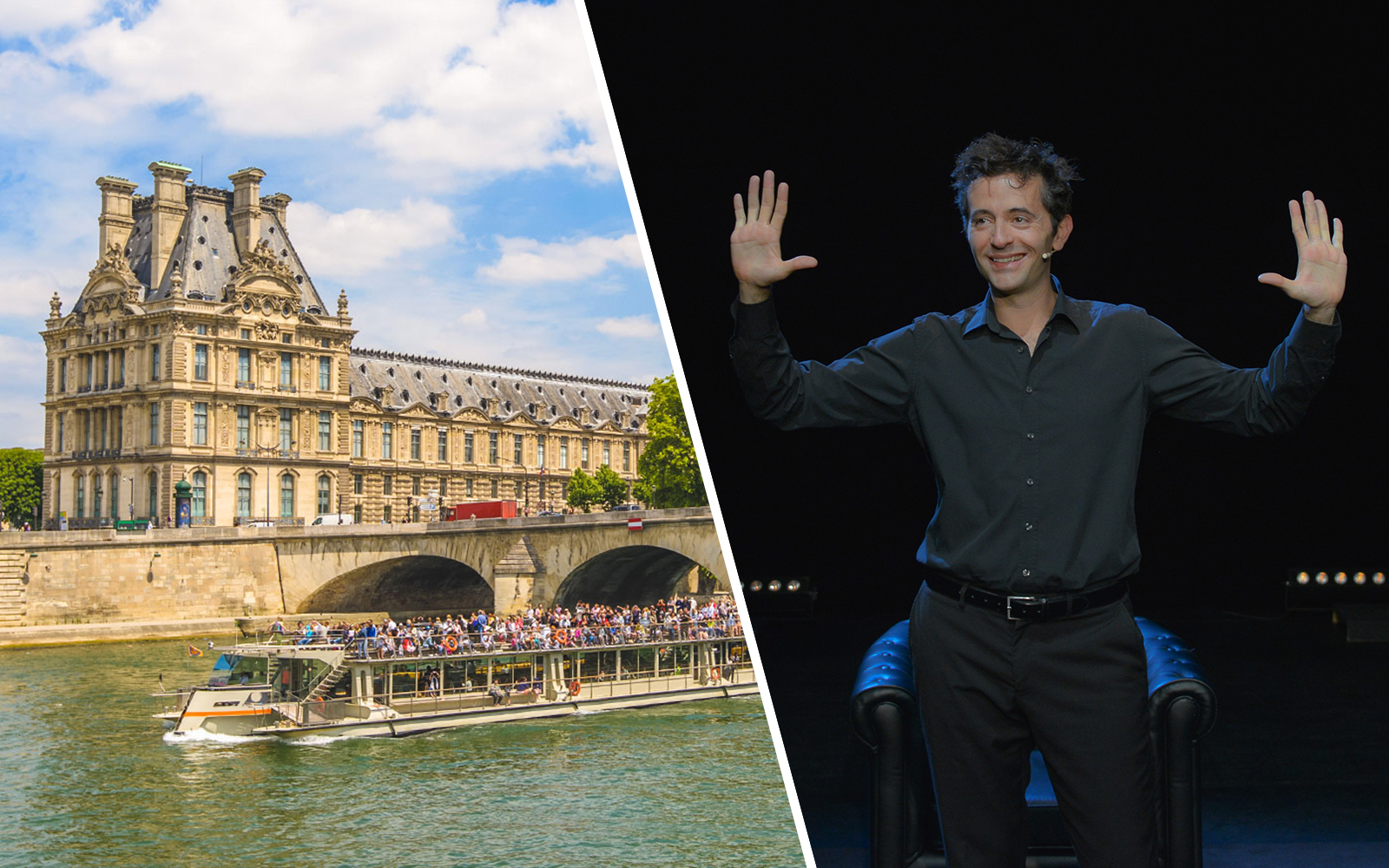 Combo: 1-Hour Paris Sightseeing Cruise + How to Become a Parisian in One Hour? Show Tickets