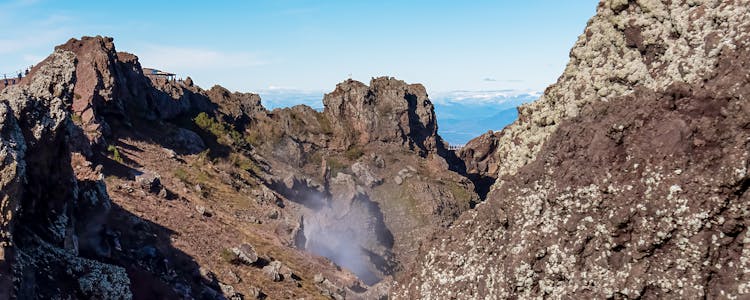 The crater of Mount Vesuvius