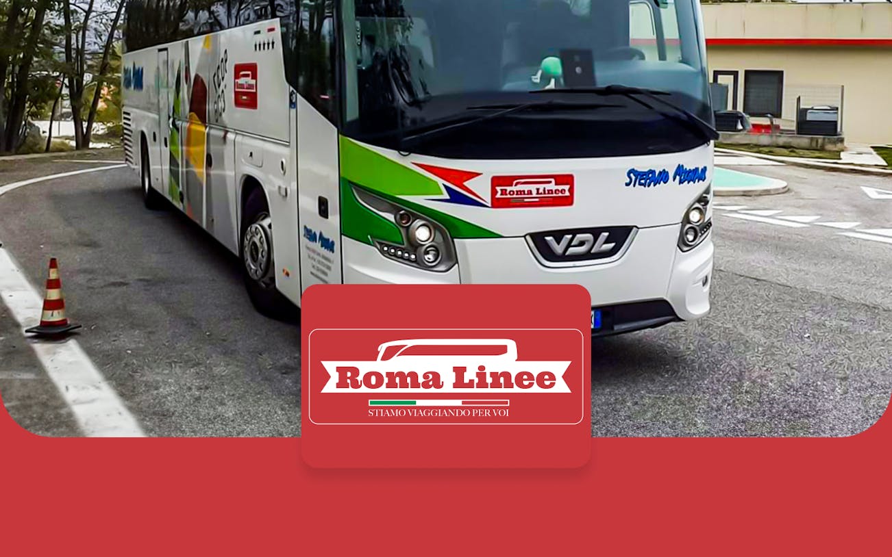 Bus for round-trip tickets between Rome Fiumicino Airport and Rome Tiburtina.