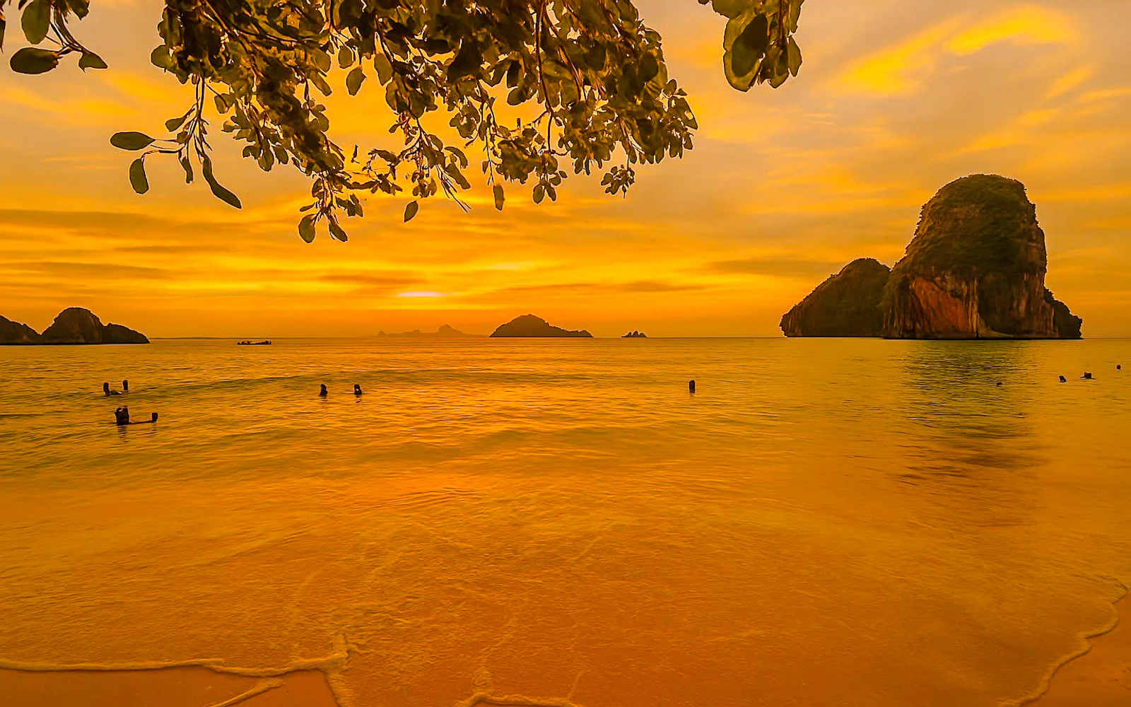 From Krabi: 7-Island Sunset Longtail Boat Tour With BBQ Dinner