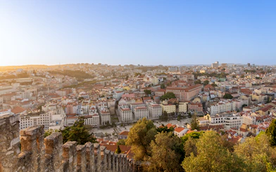 Aerial view of Lisbon from St. George’s Castle during a 2-hour guided tour.