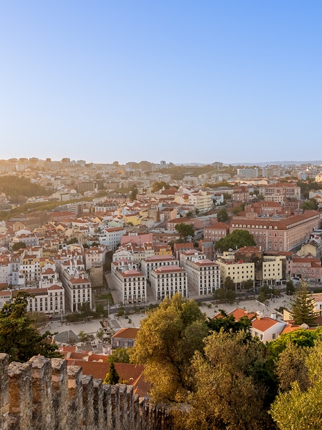 Aerial view of Lisbon from St. George’s Castle during a 2-hour guided tour.