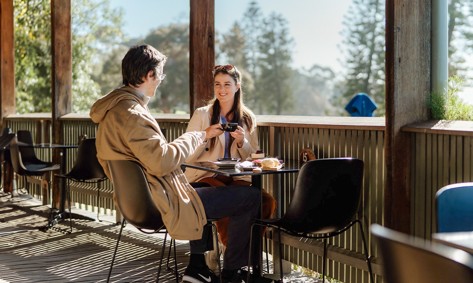 Couple at the cafe at Churchill Island