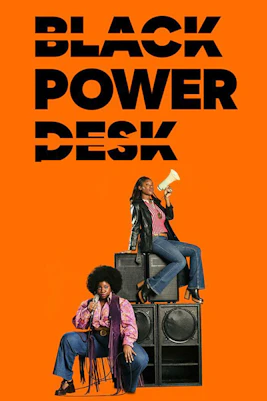 Black Power Desk with historical artifacts and documents in a museum exhibit.
