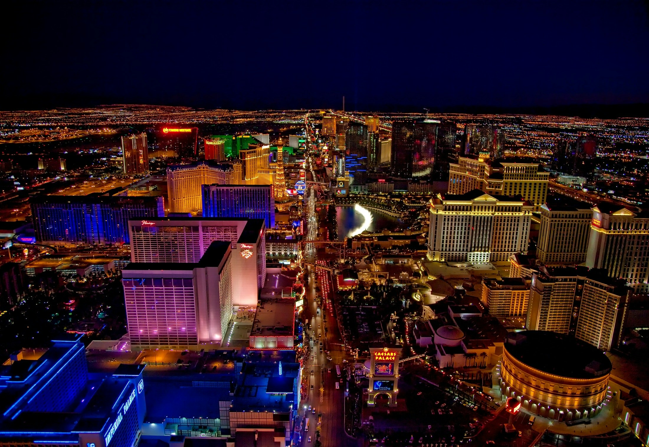 Aerial view of Las Vegas