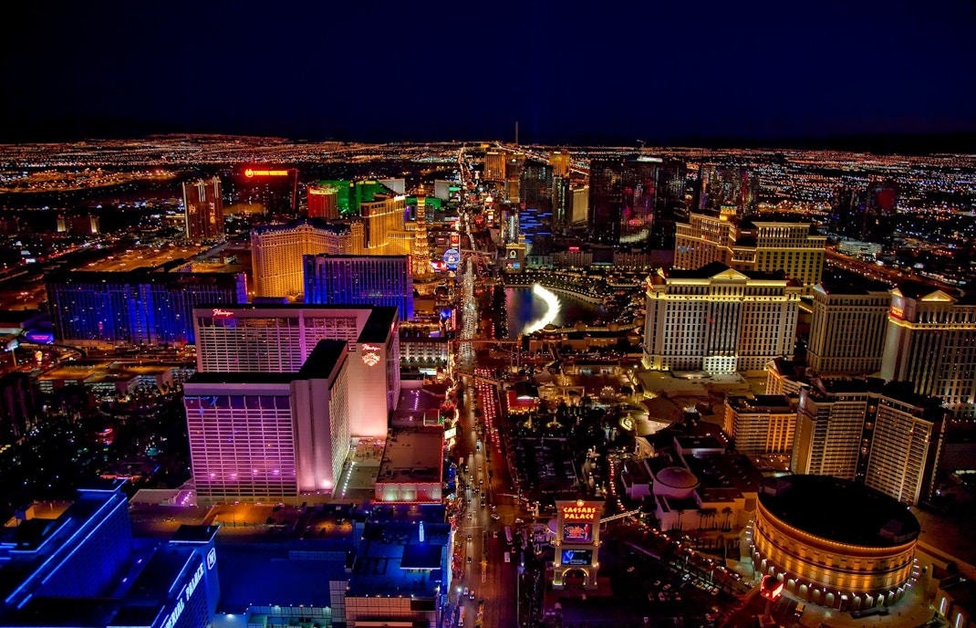 Aerial view of the Las Vegas