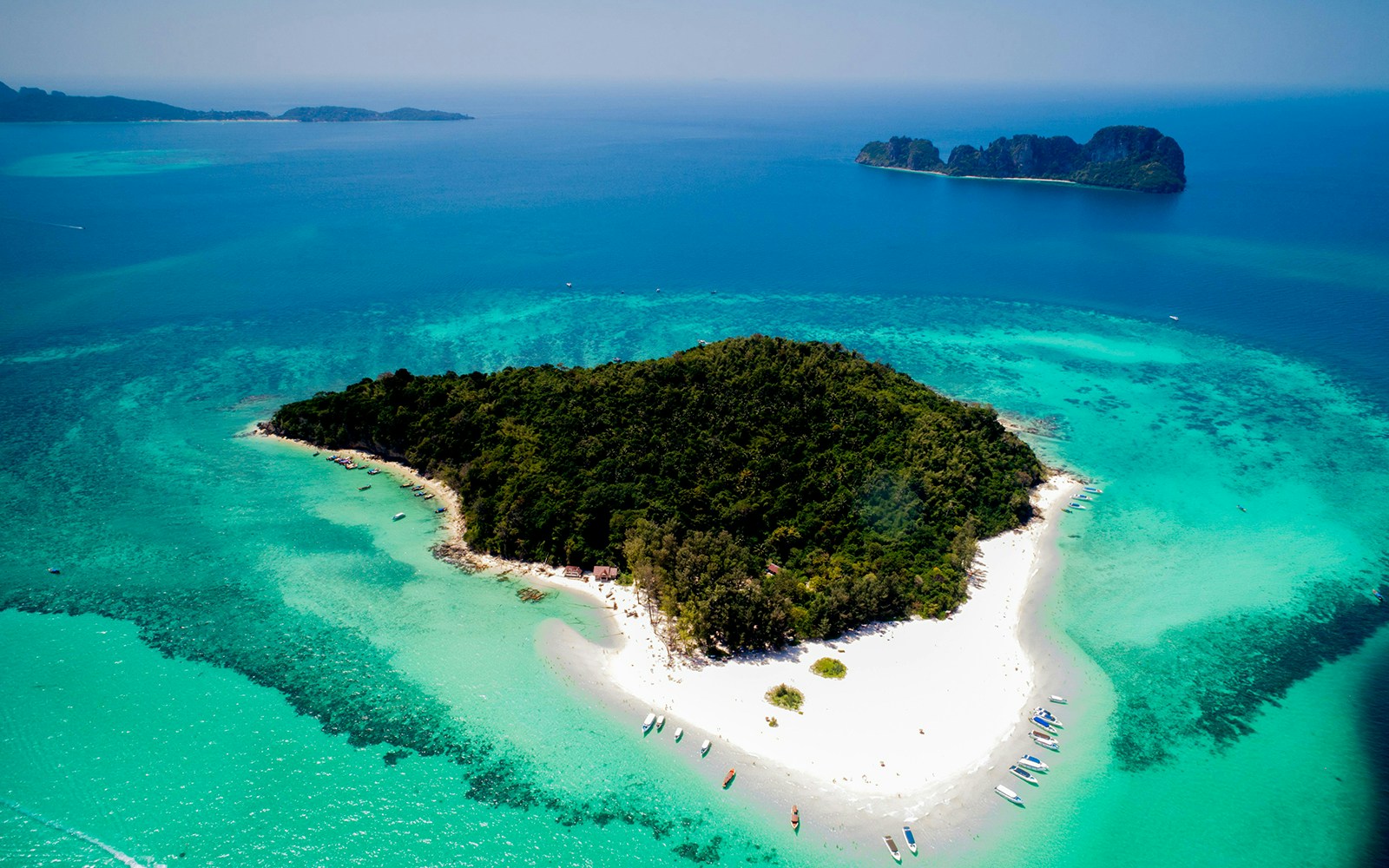 Aerial view of Bamboo Island
